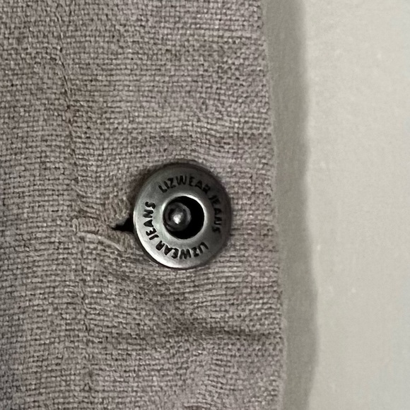 Liz Claiborne 100% Linen Wide Leg Side button Pants Size 10 - Picture 4 of 6